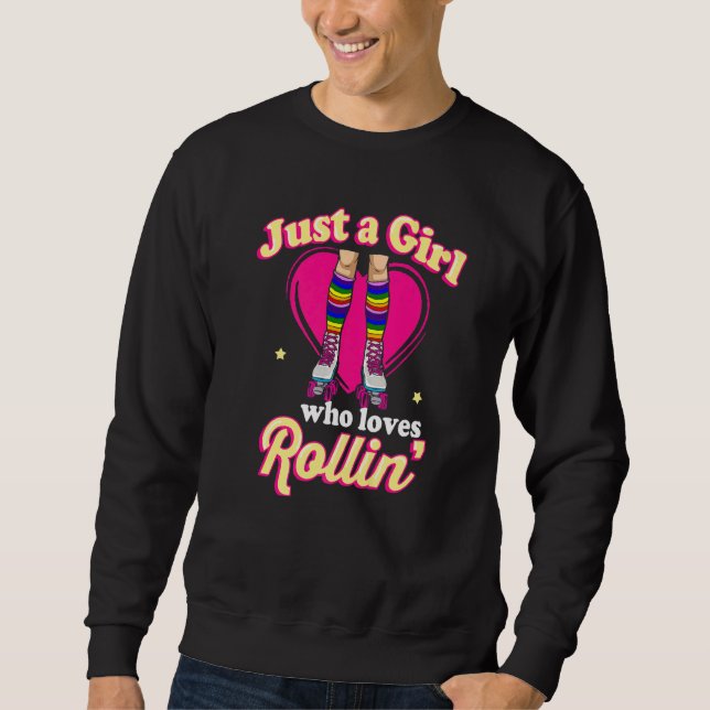 Sudadera Roller Skates  Rollerskating 70s Party Eighties Ou (Anverso)