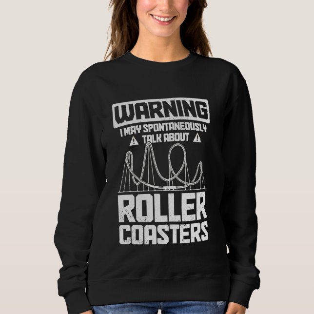 Sudadera Rollercoaster diversion Park Funny Roller Coaster (Anverso)