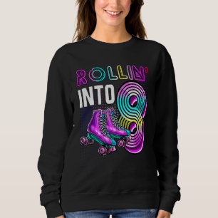 Sudadera Rollin' En 8 Roller Skating Rink 8Cumpleaños Pa