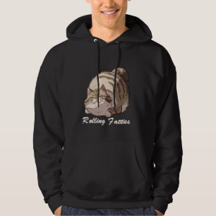 Sudadera Rolling Fatty Cat Meme Lazy Furry Kitty Humor Funn
