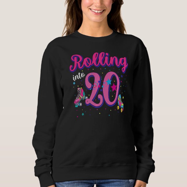 Sudadera Rolling In 20 Birthday Chica Boy Roller Skate Bd (Anverso)