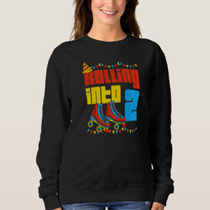 Sudadera Rolling Into 2 Roller Skate 2 Nacimiento Fiesta Su