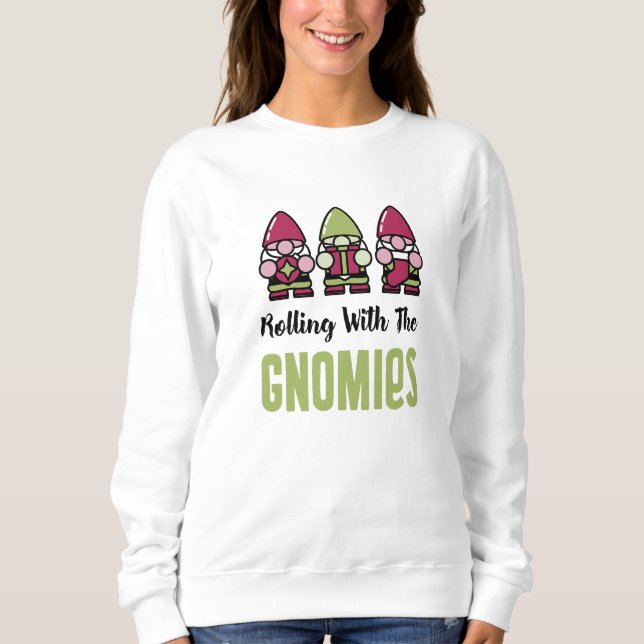 Sudadera Rolling with the Gnomies Holiday Sweatshirt (Anverso)