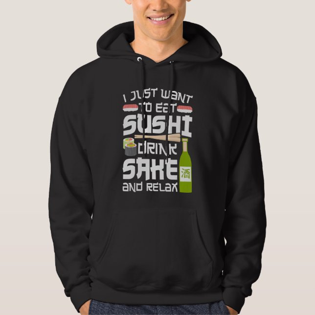 Sudadera Rollo de sushi quiero comer comida japonesa (Anverso)