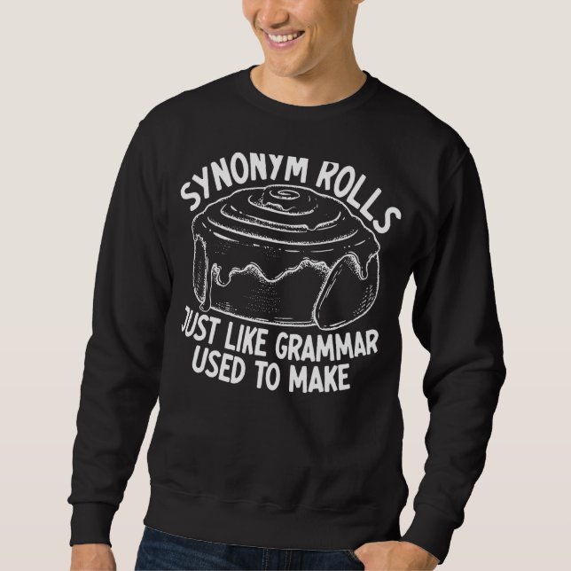 Sudadera Rollos de sinónimo igual que la gramática utilizad (Anverso)