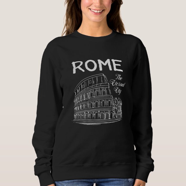 Sudadera Roma Italia City Cityscape Skyline Funny Gift (Anverso)