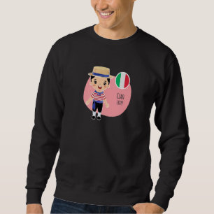 Sudadera Roma Italiana Pisa Pizza Pasta Fútbol Mediterráneo