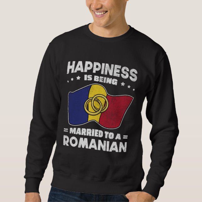 Sudadera Romanian Wedding State of Romania Roots Married (Anverso)