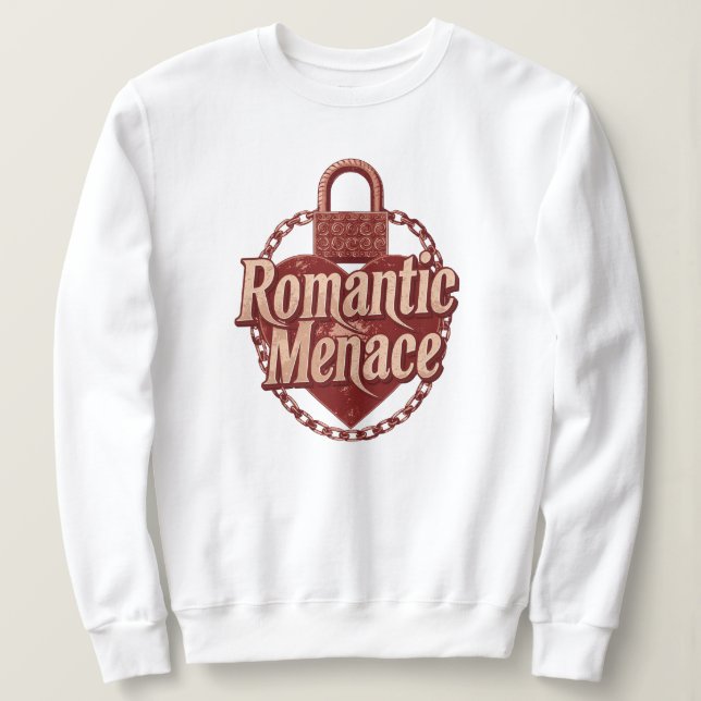 Sudadera "Romantic Menace" with Edgy Heart Lock (Anverso del diseño)