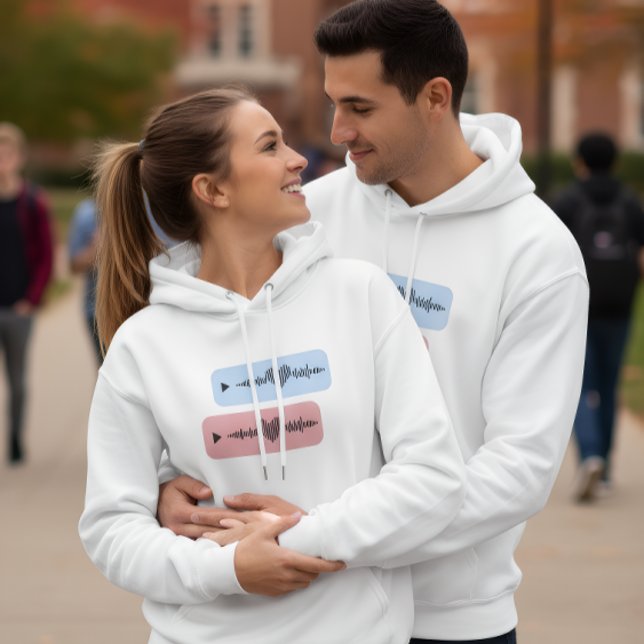 Sudadera Romantic Sound Wave Heart Hoodie (Subido por el creador)