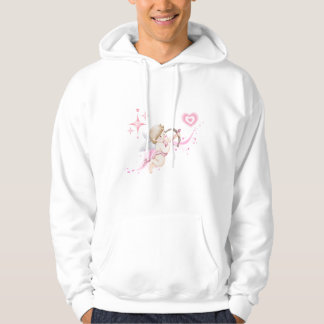 Sudadera Romantic Valentine Art with Pink Heart Glow