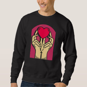 Sudadera Romántica relación de amor de Hands Heart Valentin