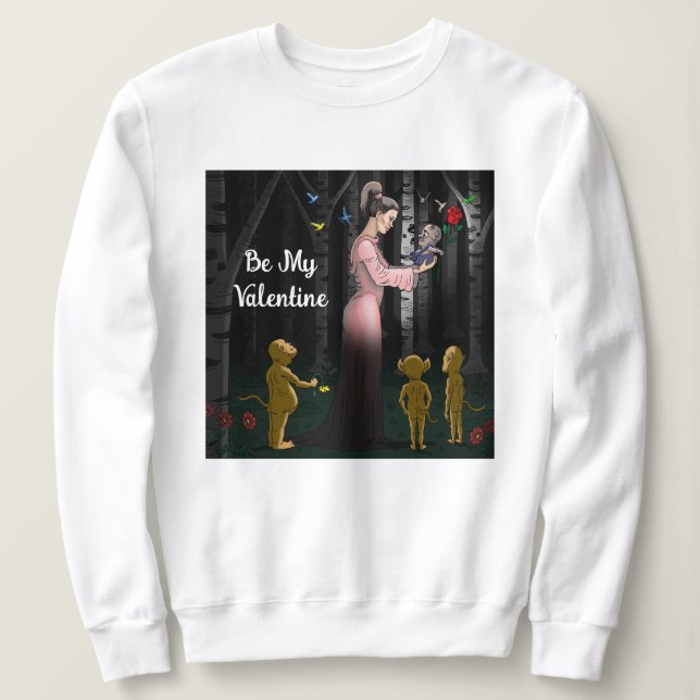 Sudadera Romántico sé mi San Valentín (Anverso del diseño)