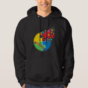 Sudadera Rompecabezas Apoyo al béisbol Autismo Concienciaci