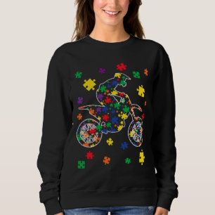 Sudadera Rompecabezas Autismo Motocross Autismo deportivo S