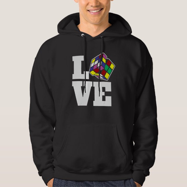 Sudadera Rompecabezas competitivo Cubo amor Velocidad de co (Anverso)