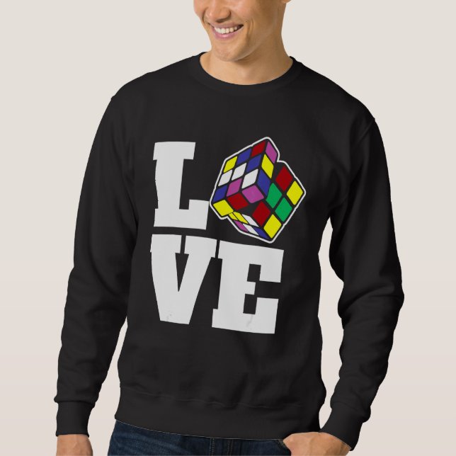 Sudadera Rompecabezas competitivo Cubo amor Velocidad de co (Anverso)