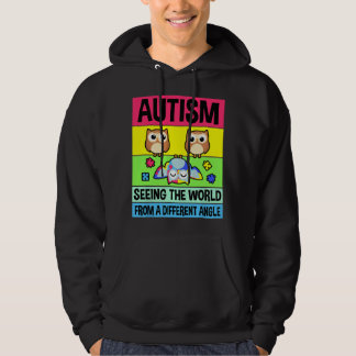 Sudadera Rompecabezas de apoyo al autismo, búho de concienc