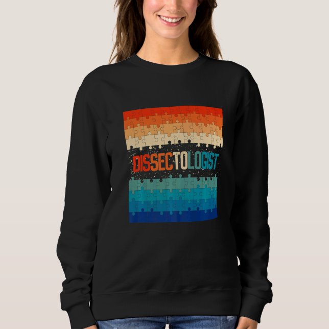 Sudadera Rompecabezas del disectólogo retro (Anverso)
