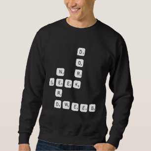Sudadera Rompecabezas Nerd Geek Dork Dweeb Letra dura Carác