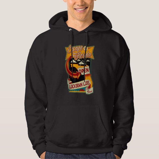 Sudadera Ron Desantis Escape A Florida Vinatge Funny (Anverso)