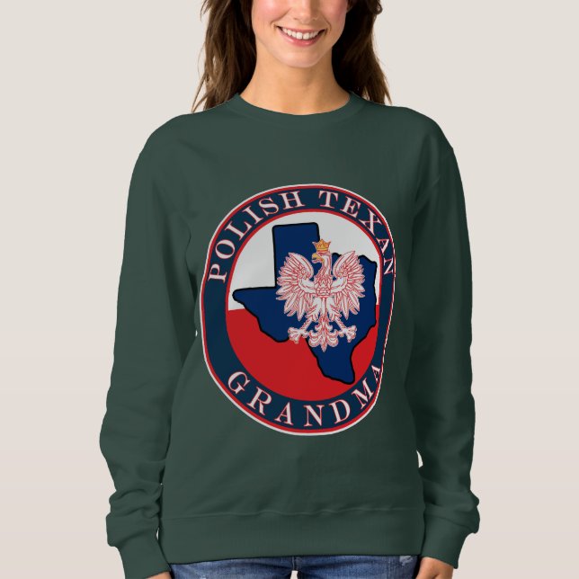 Sudadera Ronda de la Abuela Texana de Polonia (Anverso)