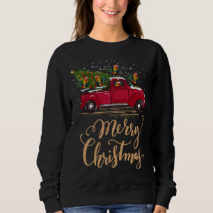 Sudadera Rooster Driting Christmas Tree Red Truck Rooster X