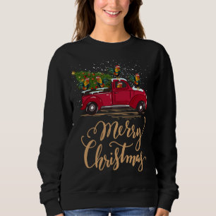Sudadera Rooster Driting Christmas Tree Red Truck Rooster X
