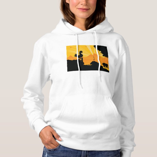 Sudadera Rooster Farm Landscape Womens Hoodie (Anverso)