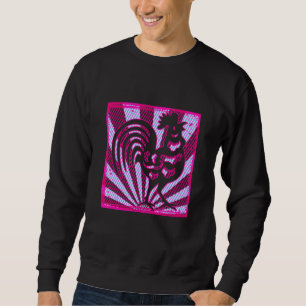 Sudadera Rooster Retro Vintage Estilo Granja 80 Vapor Anima
