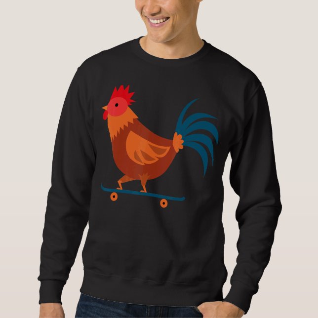 Sudadera Rooster Skateboard Farm Poultry Skateboard (Anverso)