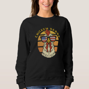 Sudadera Rooster US Gafas de sol Pollo Papi Retro Bandera d