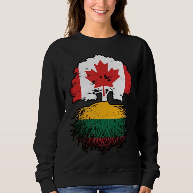 Sudadera Roots de árboles de Canadá lituano de Lituania (Anverso)