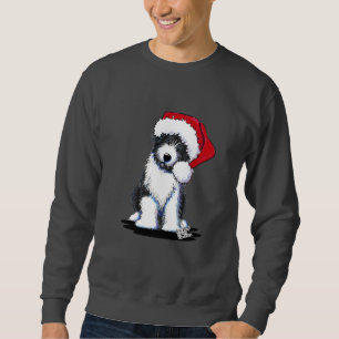 Sudadera Ropa barbuda del collie de Santa