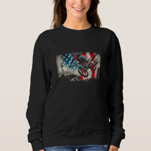 Sudadera Ropa BMX de Bandera Americana - BMX Vintage BMX