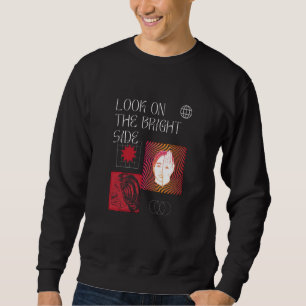 Sudadera Ropa callejera de cultura popular gótica roja y bl