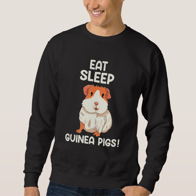Sudadera Ropa De Animales Lindos Comer Dormir Cuyes (Anverso)