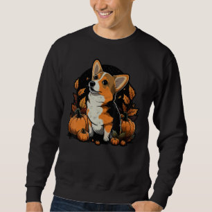 Sudadera Ropa de calabaza galesa de corgi en Hallowe galés