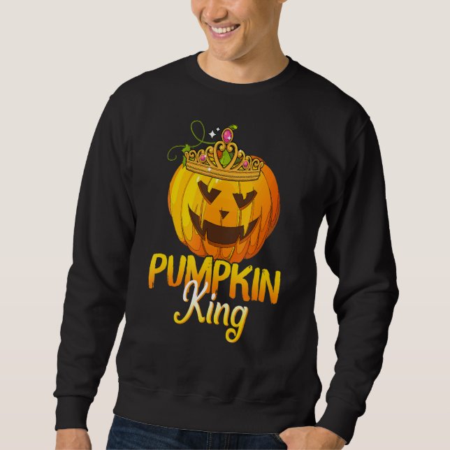 Sudadera Ropa de calabaza King divertida de Halloween (Anverso)