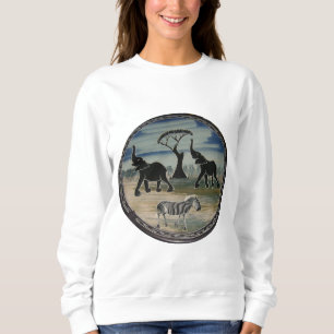Sudadera Ropa de elefante africano cebra gloria trompeta Ma