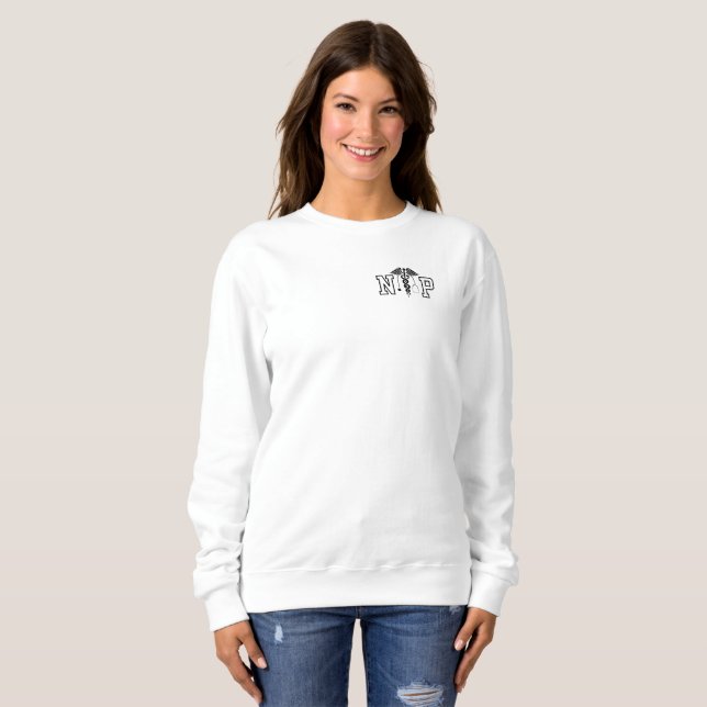 Sudadera Ropa de enfermera practicante NP (Anverso completo)