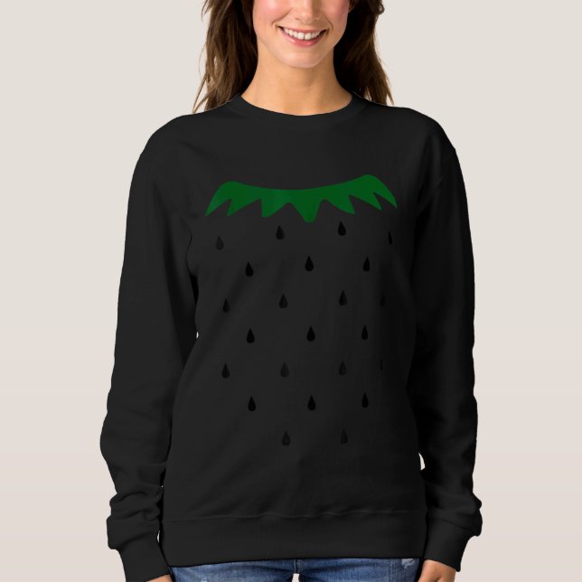 Sudadera Ropa de fresa de Halloween Ropa simple de semillas (Anverso)