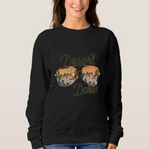Sudadera Ropa de gafas de estilo country occidental Desert