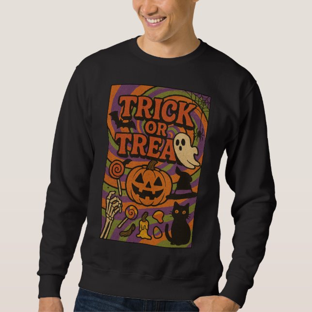 Sudadera Ropa de Halloween con sabor o truco (Anverso)