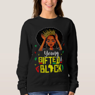 Sudadera Ropa de Historia Negra y Dotada de Jóvenes Mujeres