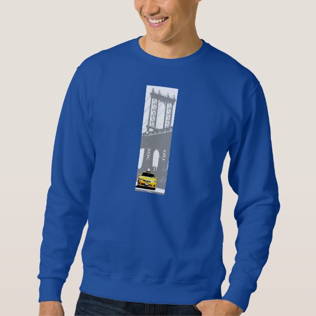 Sudadera Ropa de hombres en Nueva York Nyc Taxi amarillo ma (Anverso)