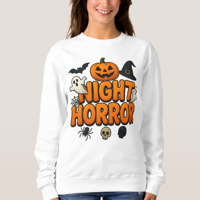 Sudadera Ropa de horror nocturna de Halloween Fantasía Unis (Anverso)