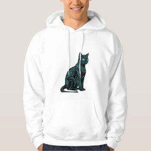 Sudadera Ropa de jugador de gato ciberpunk futurista Cyber