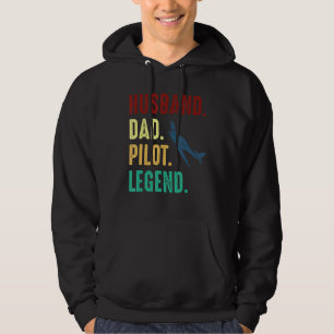 Sudadera Ropa de la leyenda del piloto de papá del marido -