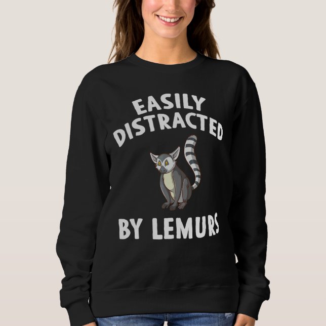 Sudadera Ropa de lémur   Grandes lémures  Diseño (Anverso)
